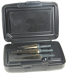 3pc. Quick Release Gold Oxide Multi-Diameter Step Drill Set- Impact Ready