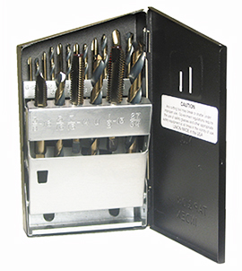 18pc Fractional Spiral Point, NF – Drill & Tap Set